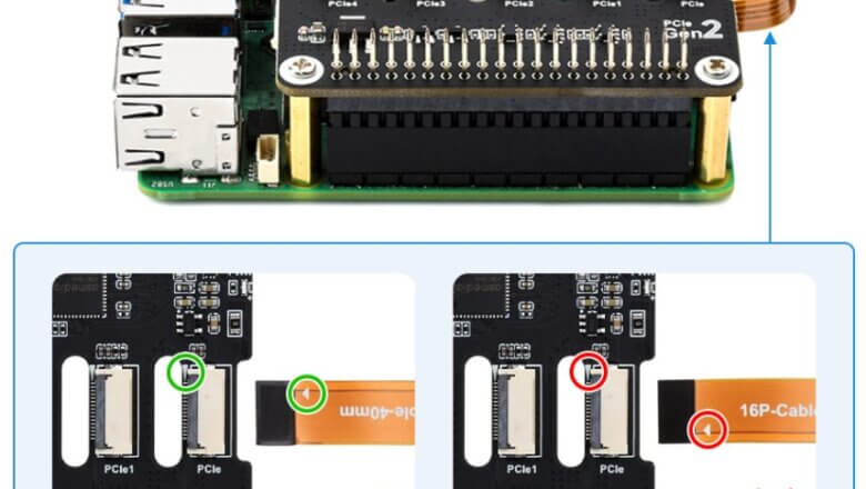 Nakładka z 4 PCI-E dla Raspberry Pi 5 od Waveshare