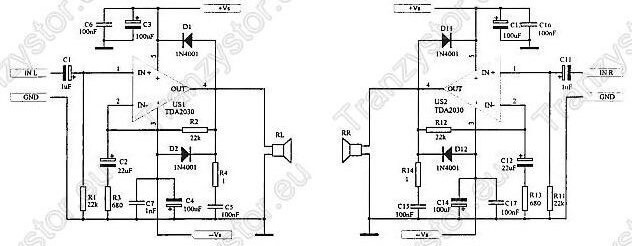 Wzmacniacz mocy 2 x 15 W