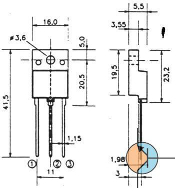  Obudowa tranzystora TO218- ISO