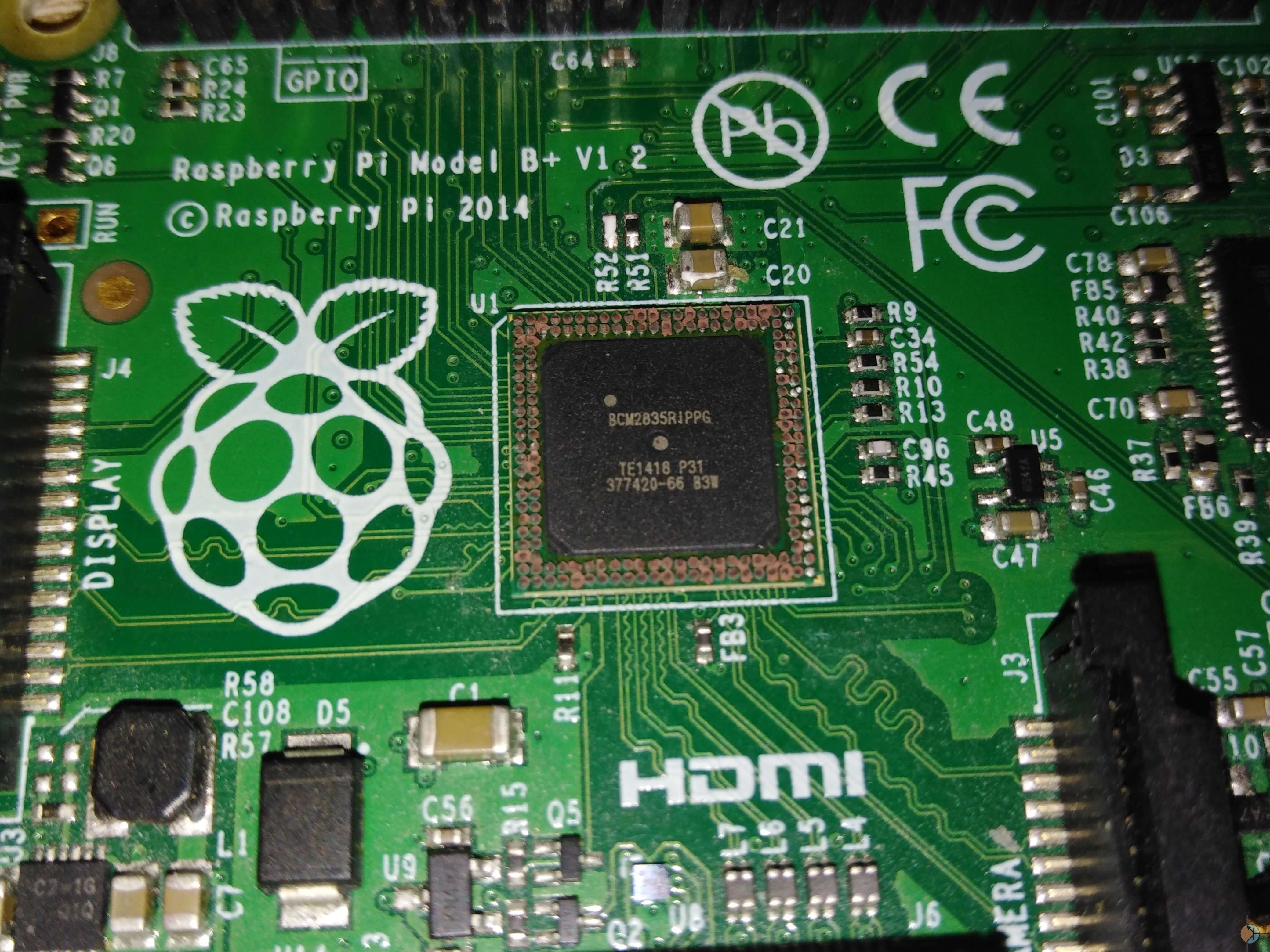 Uszkodzone Raspberry Pi B+